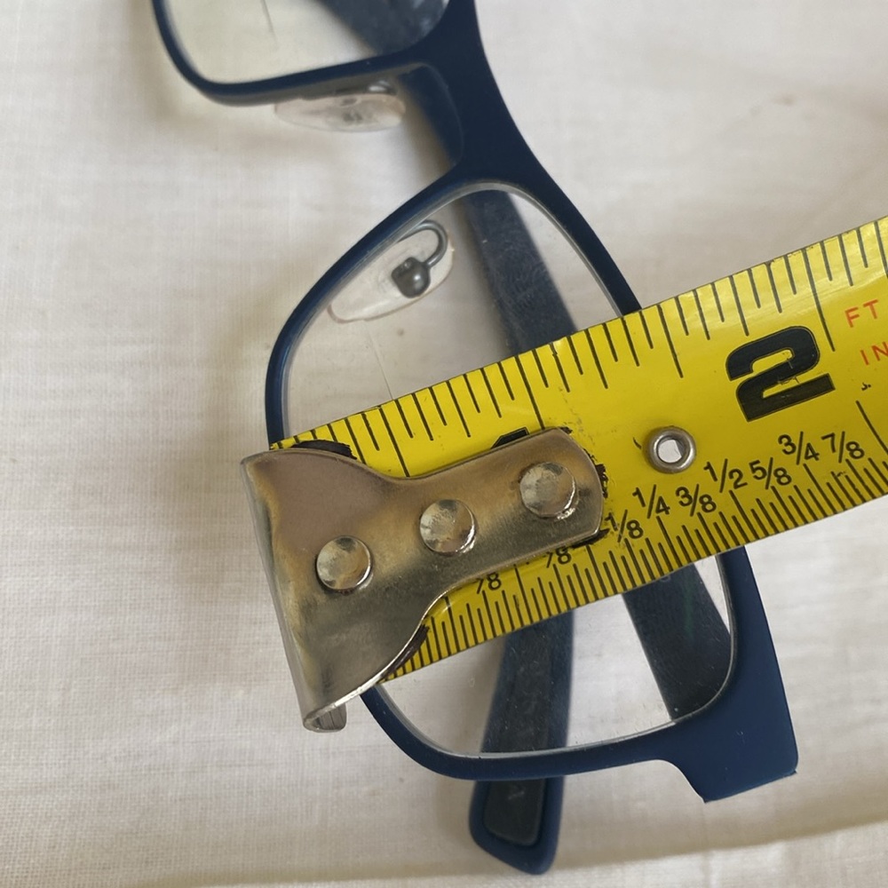 PRADA eye 👁️ glasses UNISEX Italy made light weight nave blue red logo on sides - Picture 14 of 16